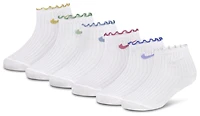 Nike Lettuce Welt 6 Pack Quarter Socks - Youth