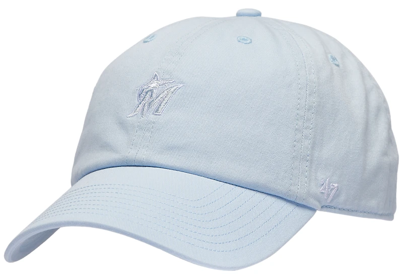 47 Brand Marlins Base Runner Ballpark Clean Up Cap - Men's