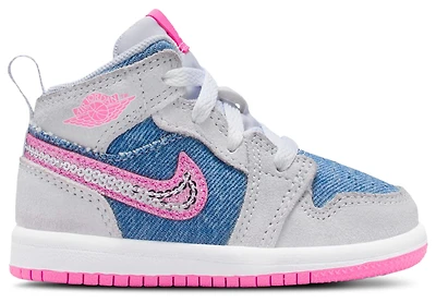 Jordan AJ1 Mid SE - Girls' Toddler