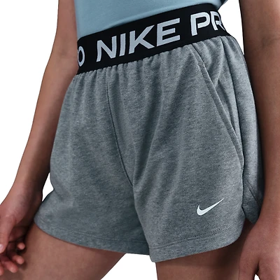 Nike Pro Dri-FIT Fleece Shorts - Girls' Grade School