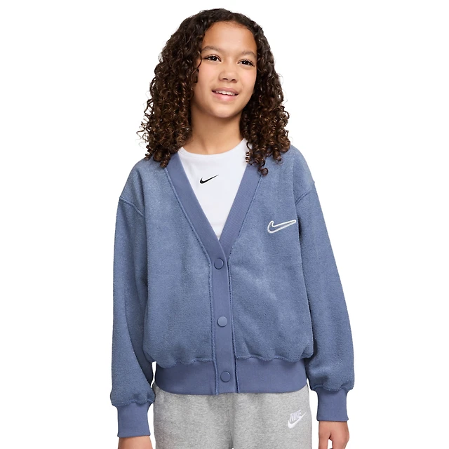 Nike NSW Fleece Long Sleeve Cozy Top - Girls' Grade School