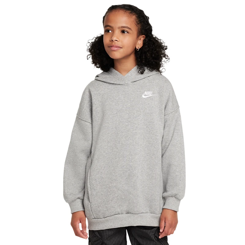 Nike NSW Club Fleece Oversized PO Hoodie - Girls' Grade School