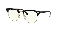 RB3016 Clubmaster Blue-Violet Light Clear