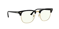 RB3016 Clubmaster Blue-Violet Light Clear