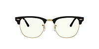 RB3016 Clubmaster Blue-Violet Light Clear