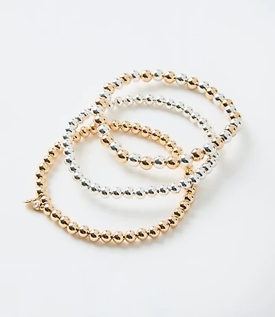 Mixed Metal Stretch Bracelet