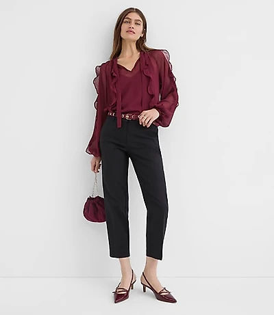 Petite Riviera Slim Pants Doubleweave