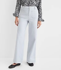 Petite Curvy Palmer Wide Leg Pants in Twill