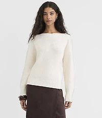 Ribtrim Boatneck Sweater