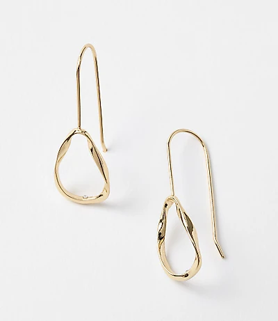 Open Oval Pull Through Earrings
