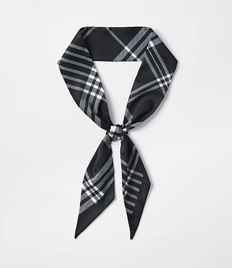 Plaid Skinny Scarf