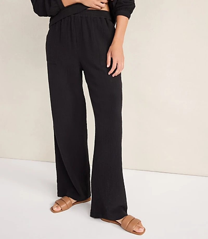 Haven Well Within Textured Cotton Gauze Pants