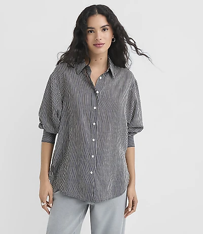 Striped Everyday Oversized Shirt