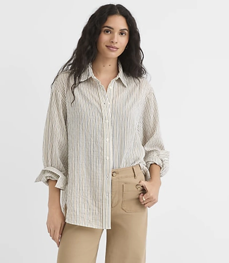 Striped Everyday Oversized Shirt
