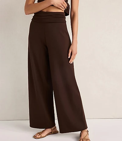 Haven Well Within Organic Cotton Modal Foldover Wide Leg Pants