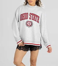Gameday Couture Ohio State Buckeyes Rally Point Funnel Neck Sweatshirt