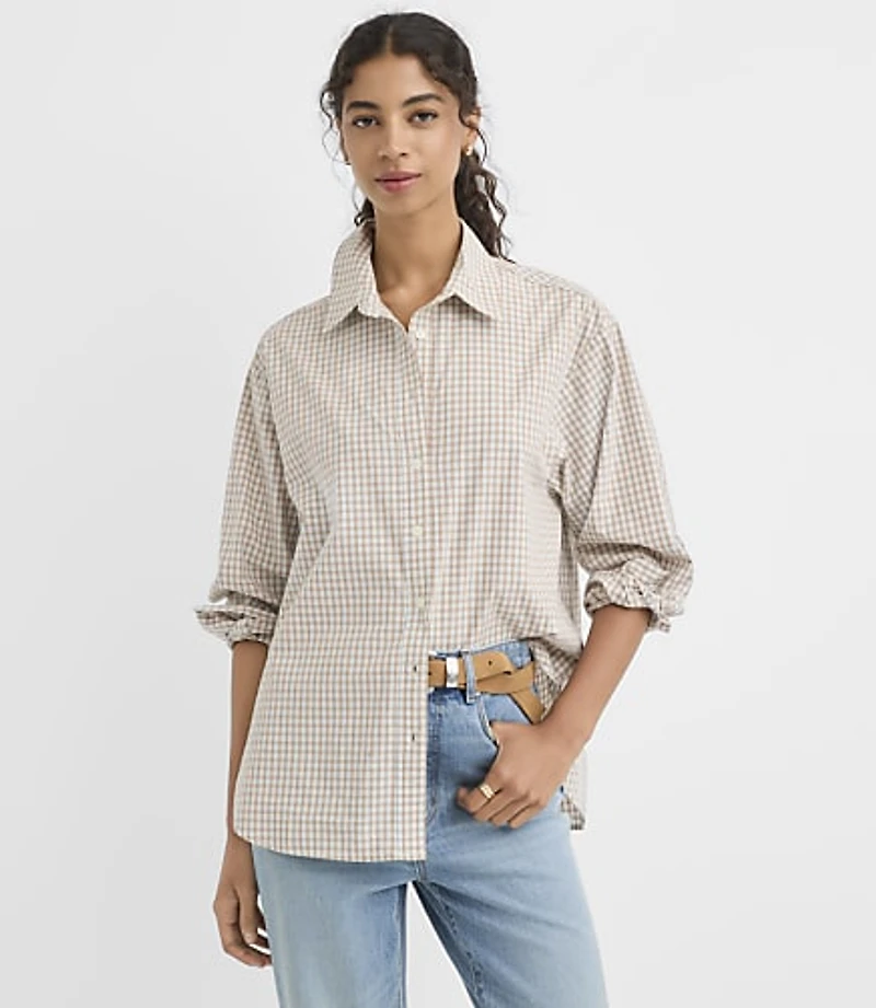 Plaid Poplin Everyday Oversized Shirt