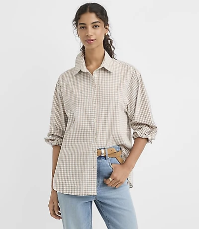 Plaid Poplin Everyday Oversized Shirt