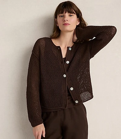 Haven Well Within Cotton Blend Open Stitch Cardigan