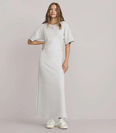 Petite Lou & Grey Heathered Scubasoft Side Pleated Maxi Dress