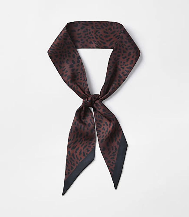 Leopard Print Skinny Scarf