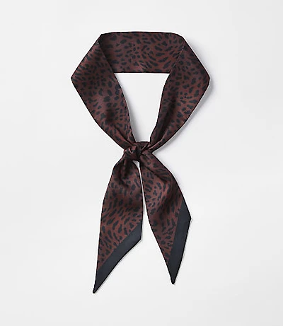 Leopard Print Skinny Scarf