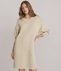 Petite Lou & Grey Denim Washed Terrysoft Mini Pocket Dress