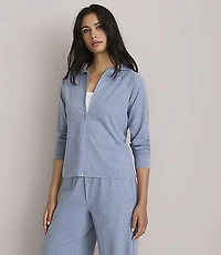 Petite Lou & Grey Heathered Brushedsoft Zip Hoodie