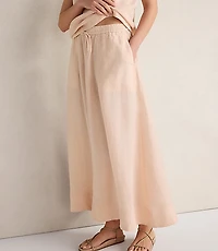 Haven Well Within Linen Drawstring Midi Skirt