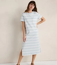 Haven Well Within Organic Cotton Interlock Striped Short Sleeve Dress