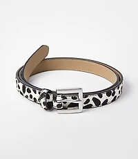 Spotted Hair Calf Skinny Belt