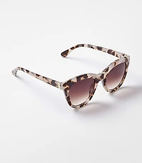 Heathered Tortoiseshell Print Cateye Sunglasses