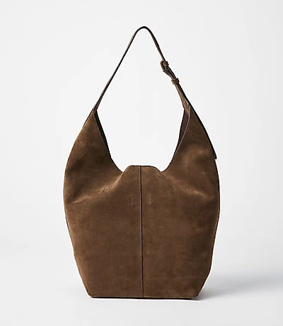 Suede Drop Shoulder Bag