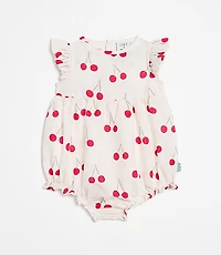LOFT x Mon Coeur Linen Cherry Romper