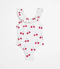 LOFT x Mon Coeur UPF 50+ Recycled Polyester Cherry Ruffle Swimsuit