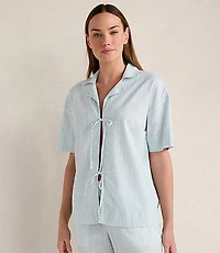 Haven Well Within Cotton Linen Faded Dot Pajama Top