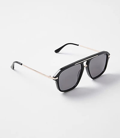 LOFT Versa Metal Top Aviator Sunglasses