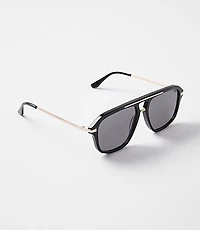 LOFT Versa Metal Top Aviator Sunglasses