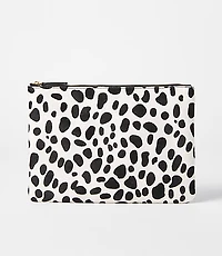 Spotted Hair Calf Zip Pouch