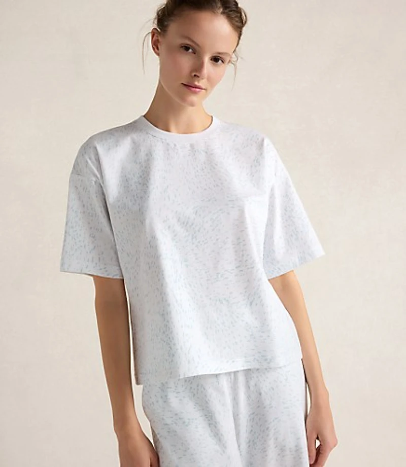 Haven Well Within Organic Cotton Jersey Rippled Sand Pajama Tee