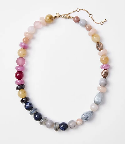 Multicolored Beaded Statement Necklace