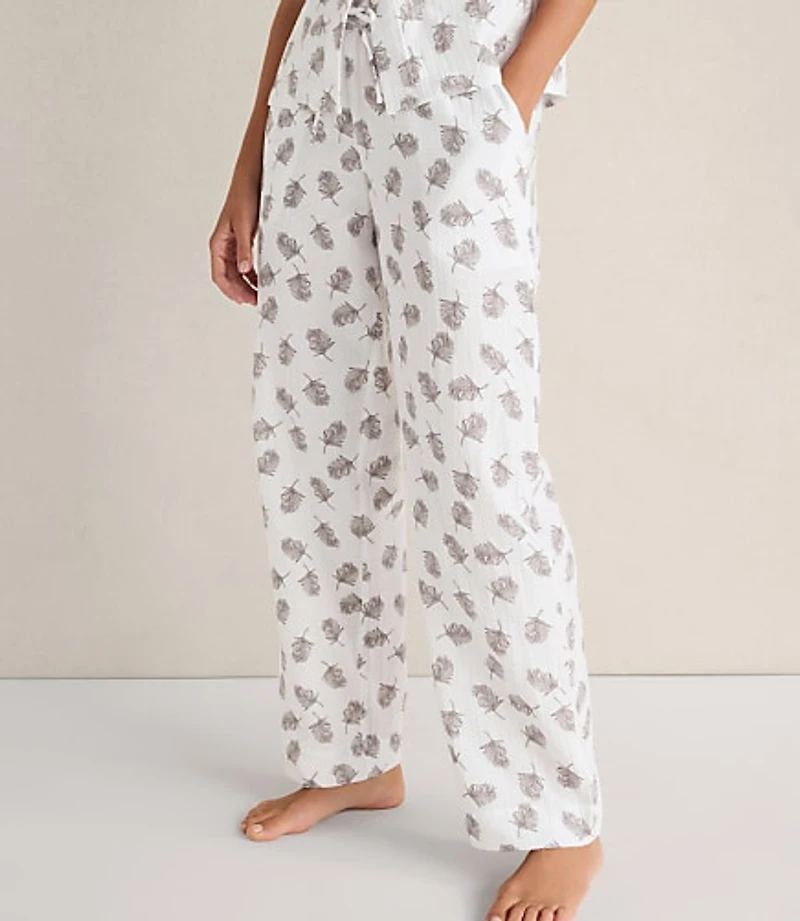Haven Well Within Organic Cotton Gauze Tossed Fern Pajama Pants