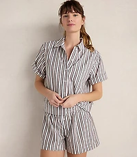 Haven Well Within Organic Cotton Poplin Iris Stripe Pajama Top