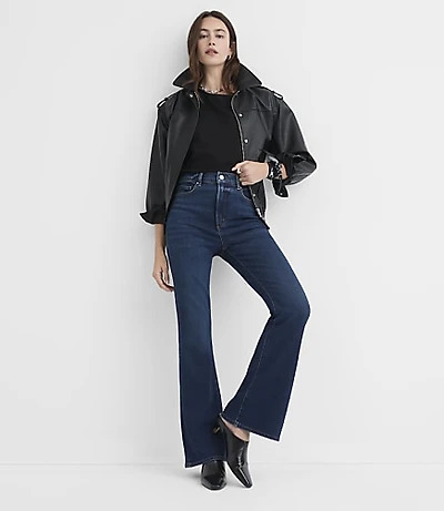 Rivete Tall High Rise Slim Flare Jeans Muse Wash