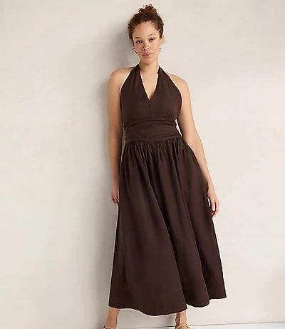 Haven Well Within Linen Halter Maxi Dress