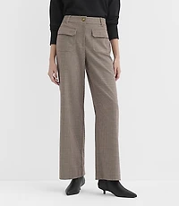 Curvy Palmer Wide Leg Pants Houndstooth