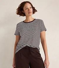 Haven Well Within Linen Striped Short Sleeve Tee