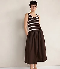 Haven Well Within Organic Cotton Stripe Midi Dress