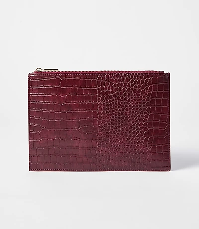 Embossed Zip Pouch