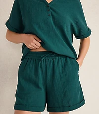Haven Well Within Organic Cotton Gauze Drawstring Shorts